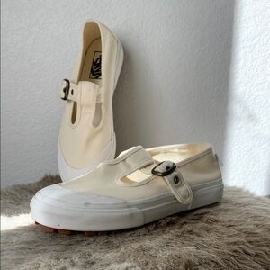 Vans Cream Mary Jane Sneakers